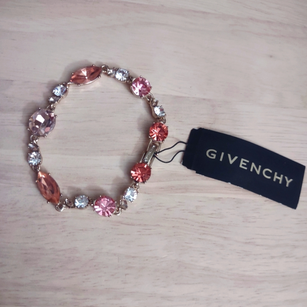 Givenchy Autumn Sparkling Crystal Gold Bracelet Y2K Bling